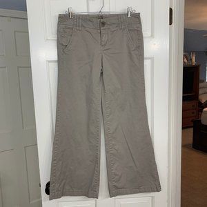 BCBGeneration Stretch Flare Khaki pants.
